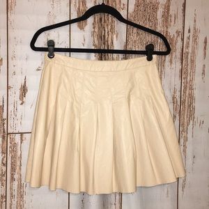 Pinkish Tan Faux Leather Skirt